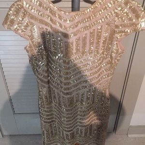 Gold sequin dress Sz L
